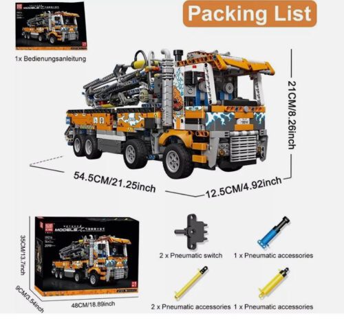 Betonpumpe LKW Truck Mould King 19014 – Bild 4