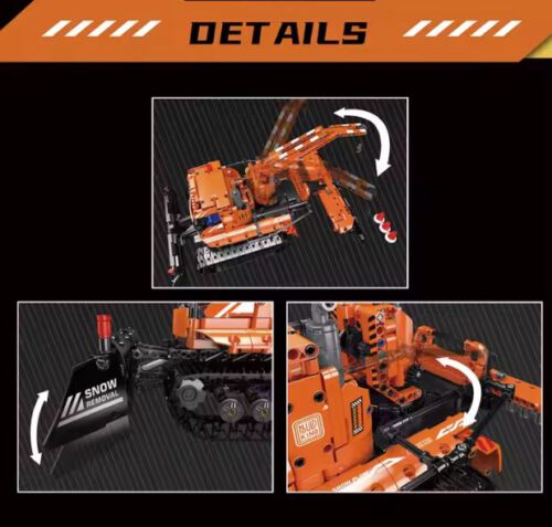 Schneeraupe Pistenraupe ferngesteuert Mould King 17051 – Bild 5